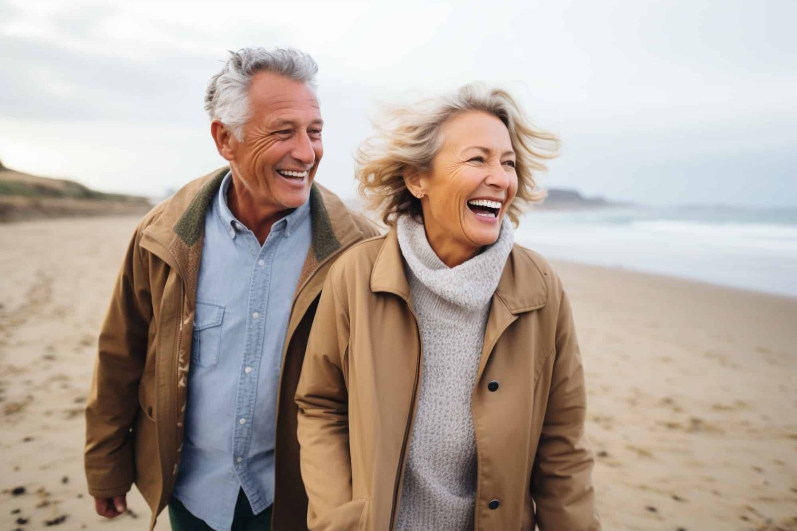 medium shot senior couple nature