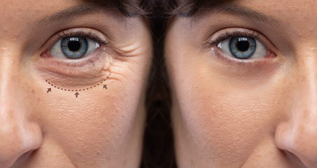 Tratamiento de ojeras en Marbella: el protocolo combinado Dynamic Eye Rejuvenation 2 Detalle de la zona periocular tratada dentro del protocolo Dynamic Eye Rejuvenation